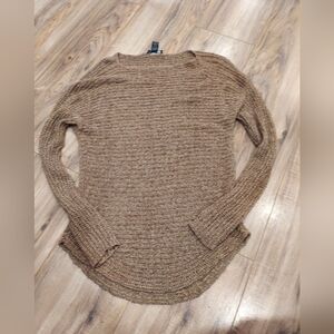 I.n.c. International Concepts Women's Detail Knit Mock Neck Sweater Brown Sz XS